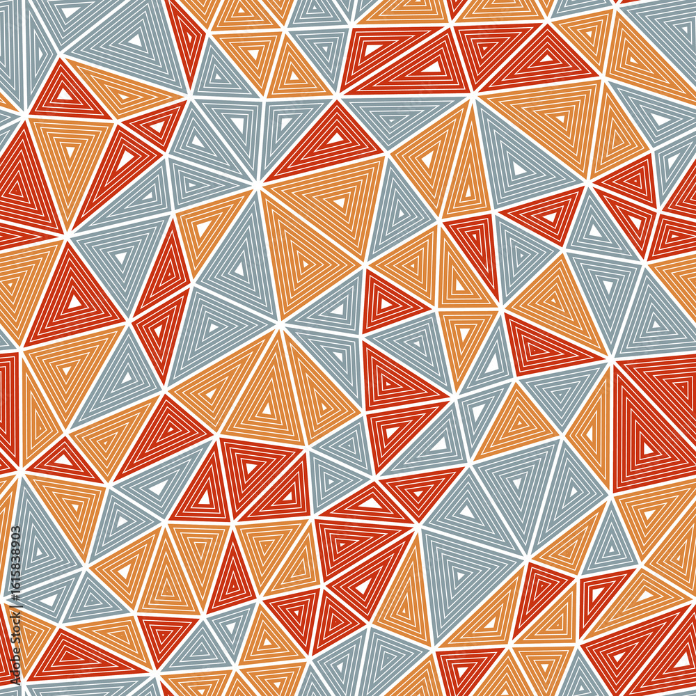 Poster background with triangles pattern. multiple repeated inner triangles. medium shape size. multiple co