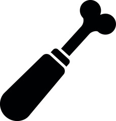 Black silhouette of a meat tenderizer tool