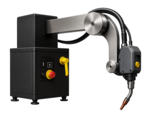 Robotic longitudinal seam welder with a rotating arm for complex geometries in aerospace component manufacturing