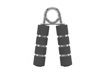 Hand gripper strength training tool isolated on transparent background