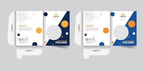 Creative professional corporate folders for business presentations. Modern document folder template design. Exclusive real estate file case designs.
