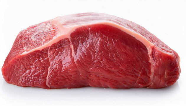 fresh raw red meat steak a piece of beef sirloin isolated on a white background