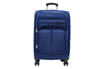 Blue hard suitcase with modern design, swivel wheels, and multiple compartments. Ideal for sightseeing, organization, urban mobility and active lifestyle.