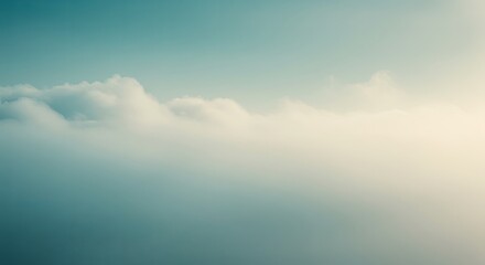 Obraz premium Serene Aerial View of Clouds and Sky: A Tranquil Landscape of Soft Hues and Gentle Light