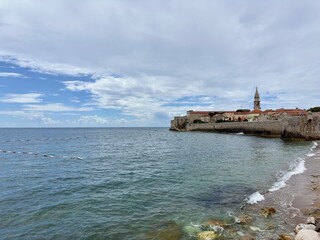Budva city tourist resort town montenegro Riviera old town Stari Grad