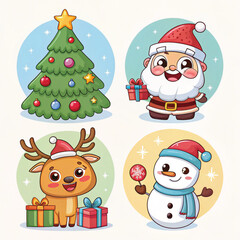 santa claus and reindeer