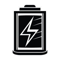Powerful Battery Icon Graphic High-Resolution Download Free on White Background