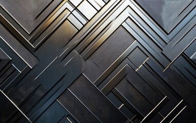 Fototapeta premium Modern architecture with a reflective glass and steel facade creates an abstract pattern against the London skyline