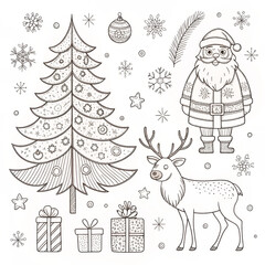 santa claus and reindeer