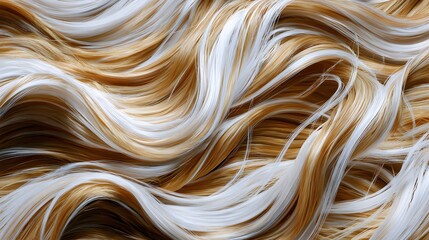 Fototapeta premium Detailed close-up view of blonde and white highlighted hair.