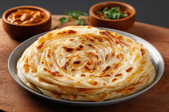 malabar paratha on a plate