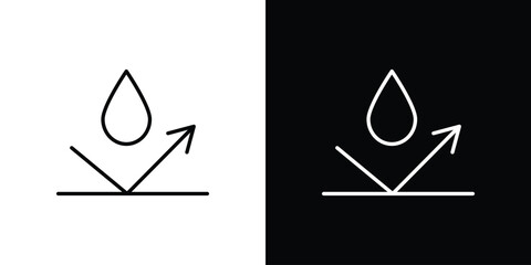 Waterproof icon. Minimalist vector design. Editable stroke. EPS10