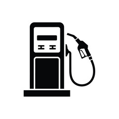Fototapeta premium Black and white icon of a gas pump with a nozzle