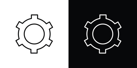 Settings icon. Minimalist vector design. Editable stroke. EPS10