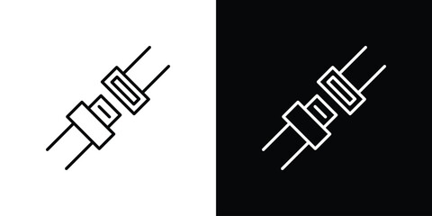 Seat Belt icon. Minimalist vector design. Editable stroke. EPS10