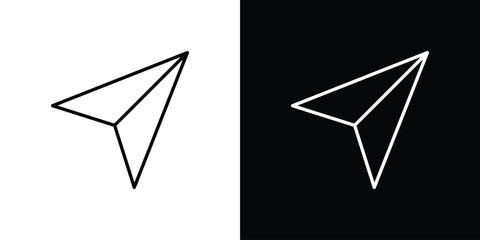 Send icon. Minimalist vector design. Editable stroke. EPS10