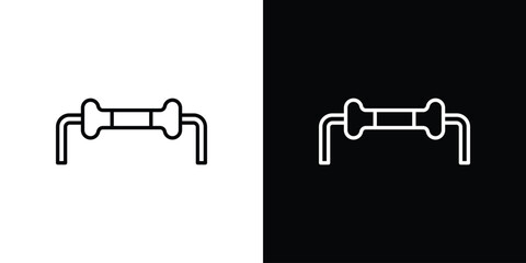 Resistor icon. Minimalist vector design. Editable stroke. EPS10