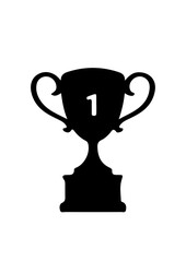 Silhouette of a First Place Trophy