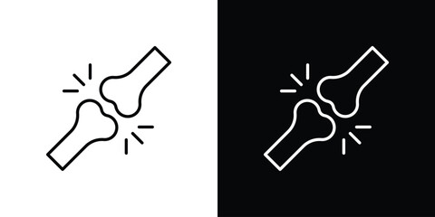 Joint icon. Minimalist vector design. Editable stroke. EPS10