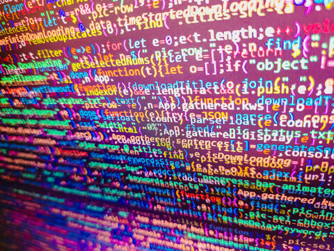 Php language and coding function developer. Blue background of screen monitor. Digital binary computer code. (Code is my own property there is no risk of copyright violations)