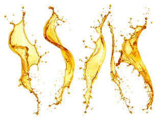 Abstract Liquid Splash Patterns with Bright Yellow Color Effects