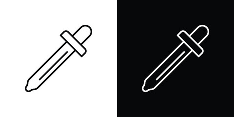 Eye dropper icon. Minimalist vector design. Editable stroke. EPS10
