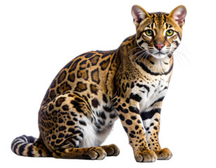 Stunning Wild Cat Portrait with Striking Patterns and Colors