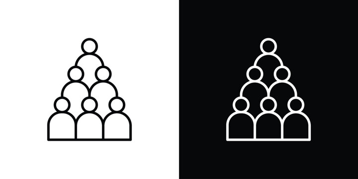 Community icon. Minimalist vector design. Editable stroke. EPS10