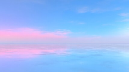 Obraz premium Pastel colored sky and water scene.