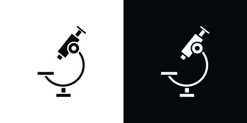 Microscope icon. Vector Template. Concept Icon flat design.