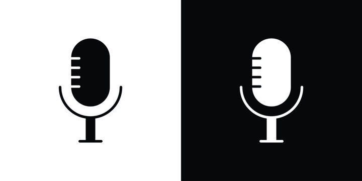 Microphone icon. Vector Template. Concept Icon flat design.