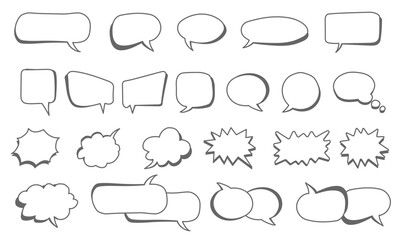 Hand Drawn Speech Bubble Collection