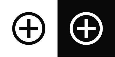 Hospital sign icon. Vector Template. Concept Icon flat design.