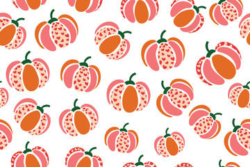 Halloween pumpkin patterns for backgrounds, fabrics, covers, holiday wrapping