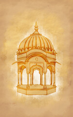 Ancient chhatri architecture Rajasthan 