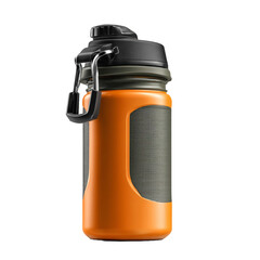 sports water bottle with grip, dynamic design, isolated on white background. PNG