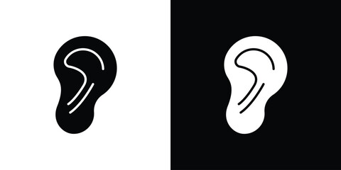 Ear icon. Vector Template. Concept Icon flat design.