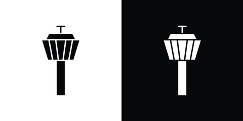 Control Tower icon. Vector Template. Concept Icon flat design.