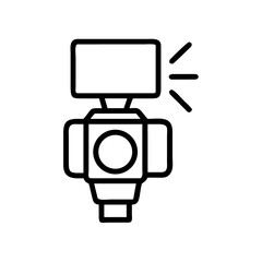Vector video camera icon on a computer screen symbolizing digital communication