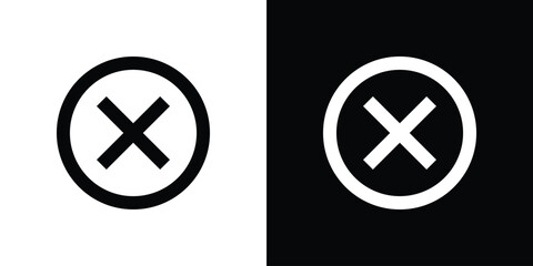 Obraz premium Cancel icon. Vector Template. Concept Icon flat design.