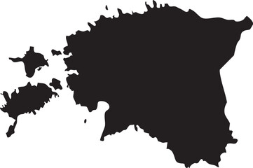 Estonia Vector Map Isolated High Detailed