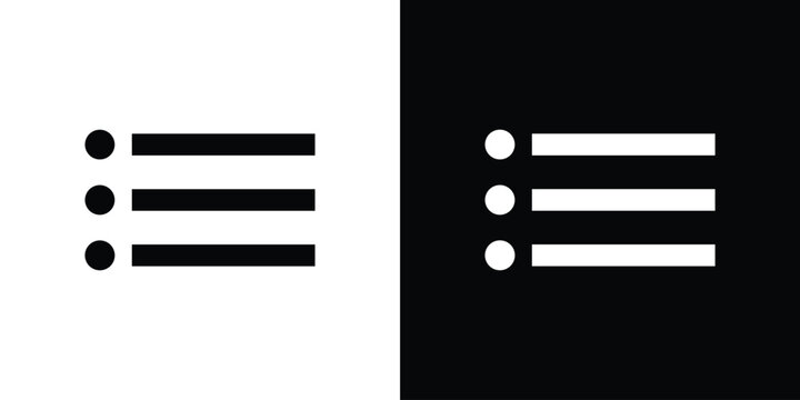 Bulleted list icon. Vector Template. Concept Icon flat design.