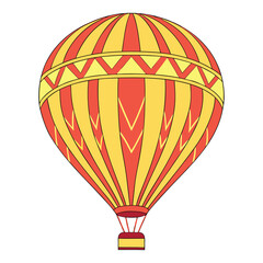 Hot air balloon on white background