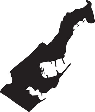 Monaco Vector Map Isolated High Detailed