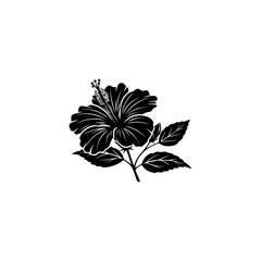black and white flower vector