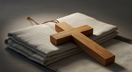 Obraz premium cross on white cloth