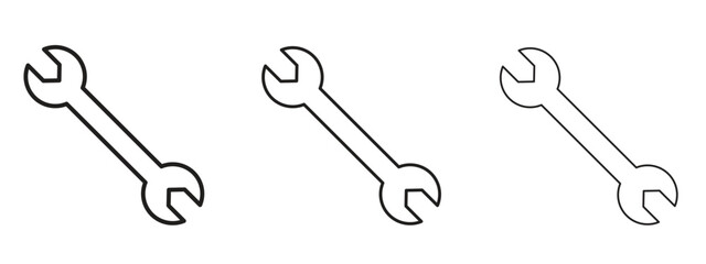 Wrench icon symbol for Info Graphic, Design Elements and Websites