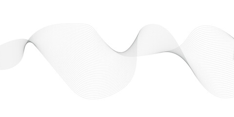 Abstract background with silver waves for banner. Medium banner size. Vector background with lines. Vector eps10