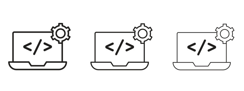 Web development icon symbol for Info Graphic, Design Elements and Websites