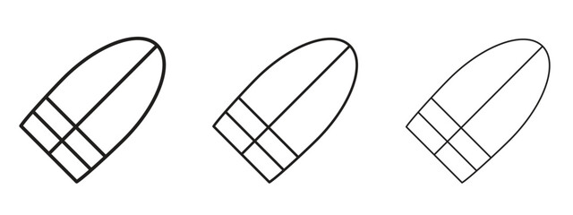 Surf board icon symbol for Info Graphic, Design Elements and Websites